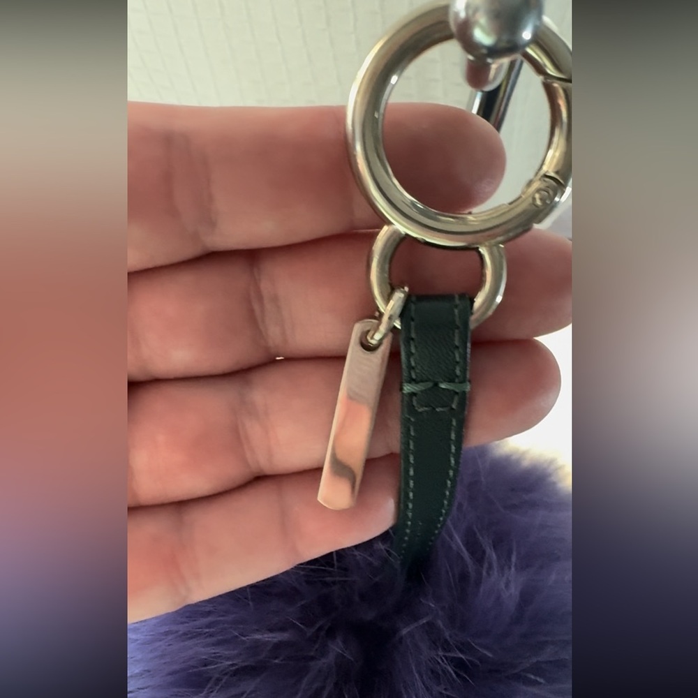 NWOT Authentic Fendi Multicolored Stripe XL Genuine Fox Fur Bag Charm - Picture 10 of 10